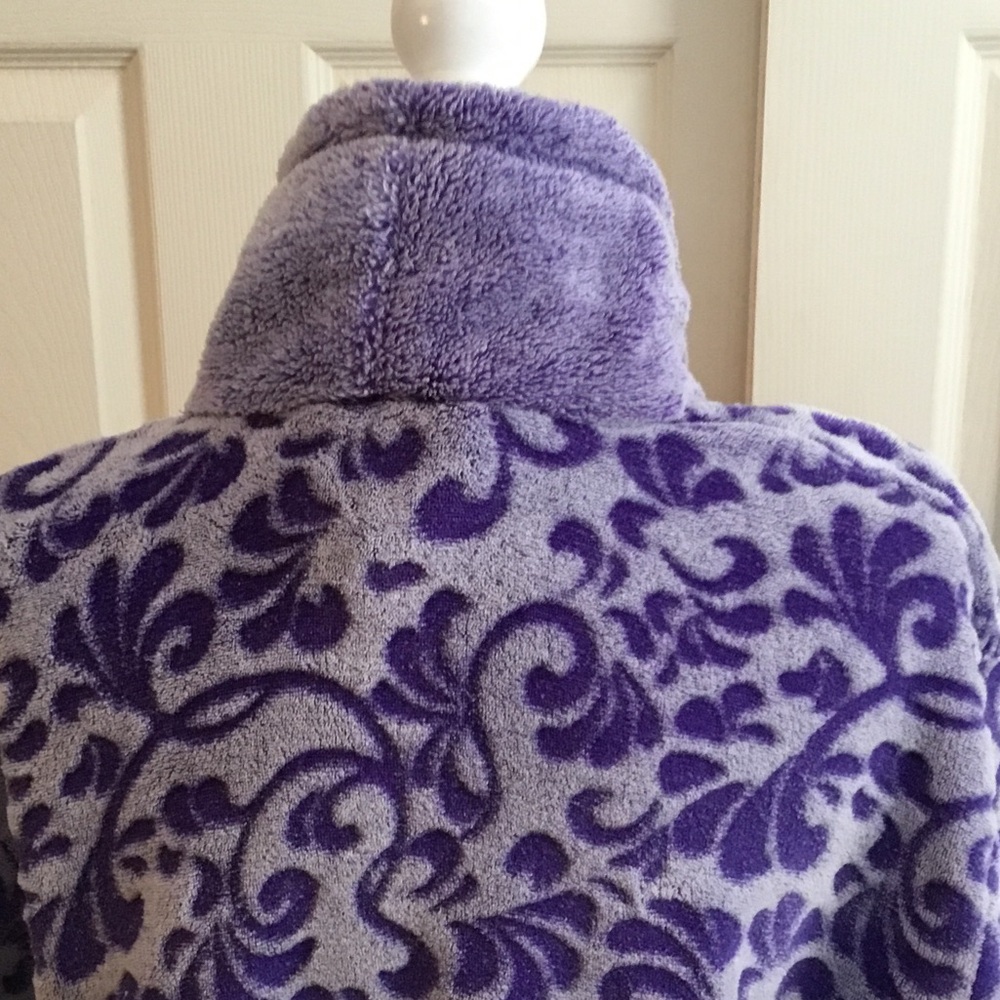 Purple Floral Loungewear Gothvibe Women's Robe Size L - Picture 7 of 9